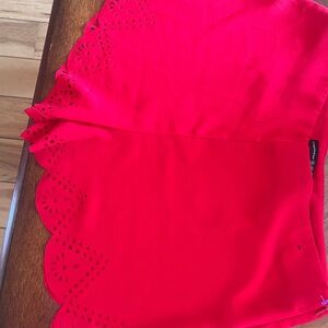 Atmosphere Red High Waist Women Shorts